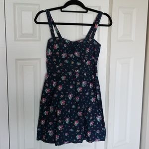 Dark Blue/Floral Mini Dress